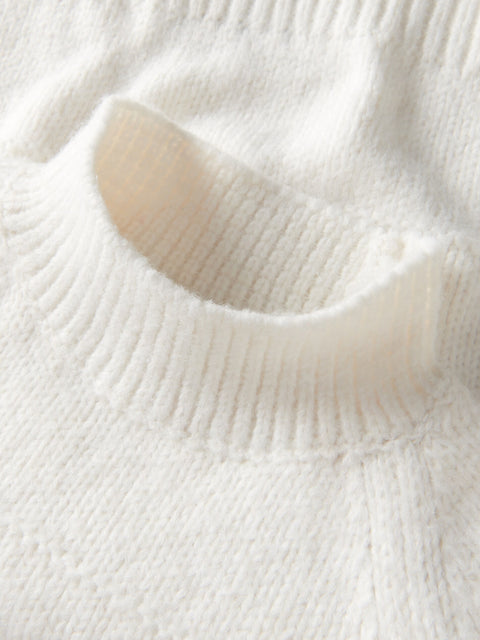 Reserved Baby Girl's Off White Straight Neck Sweater | Reserved In Lebanon