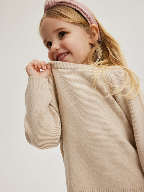 Reserved Baby Girl's Beige Viscose Sweater | Reserved In Lebanon
