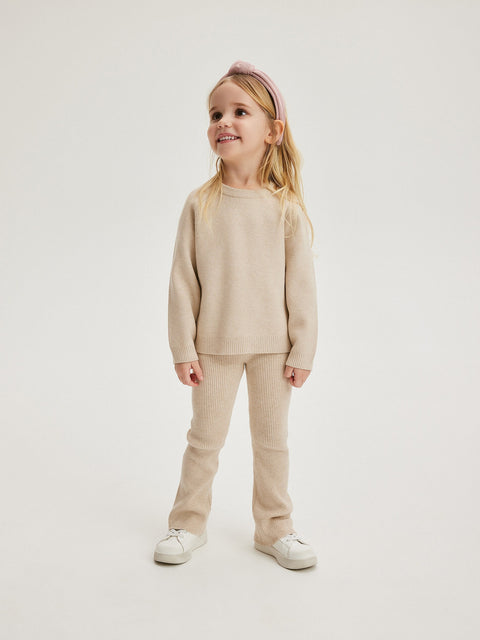 Reserved Baby Girl's Beige Viscose Sweater | Reserved In Lebanon