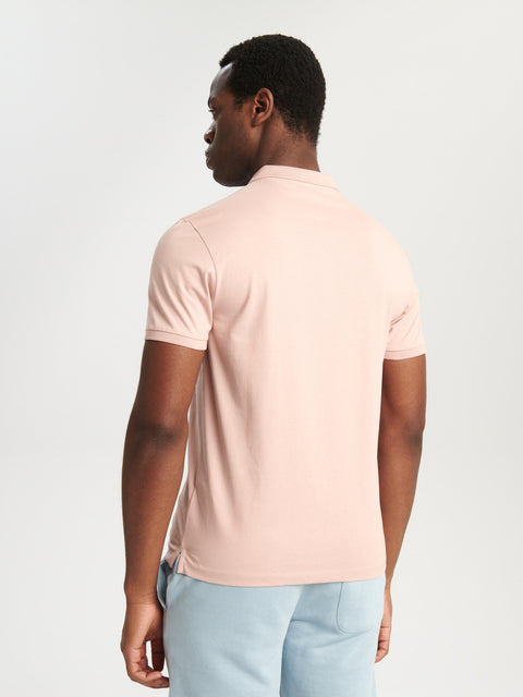 Sinsay Men's Pastel Pink Polo Neck T-Shirt|Sinsay In Lebanon