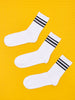 Sinsay Women's White & Black  Striped Crew Socks 3-Pack | Sinsay in Lebanon