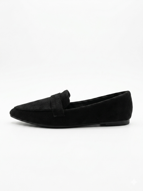 Musshoe Women's Black Suede Flat | Musshoe In Lebanon