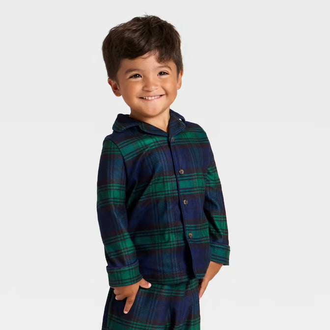 Wondershop Baby Boy's Multicolor Plaid Long Sleeve Shirt and Pants Holiday Matching Family Pajama Set | Wondershop In Lebanon