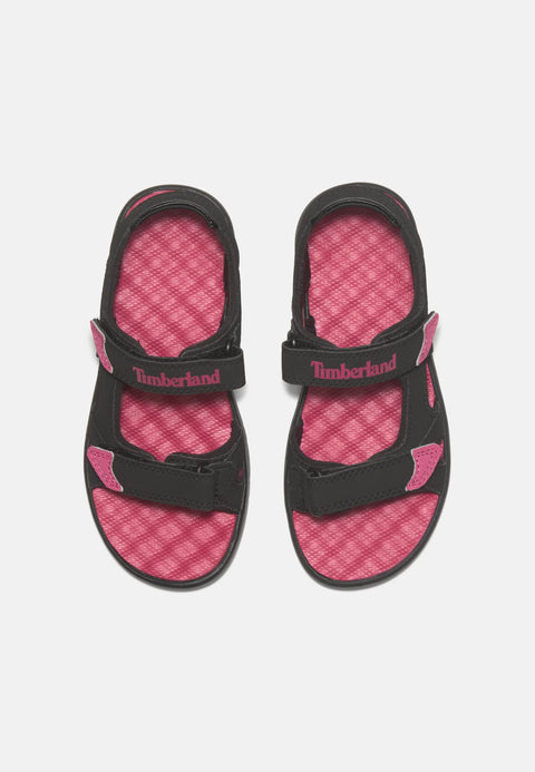 Timberland Baby Girl's Black & Pink Perkins Row Double Strap Walking Sandals  | Timberland In Lebanon