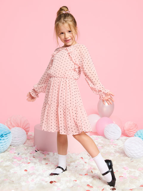 Sinsay Girl's Pink Polka Dot Dress | Sinsay In Lebanon
