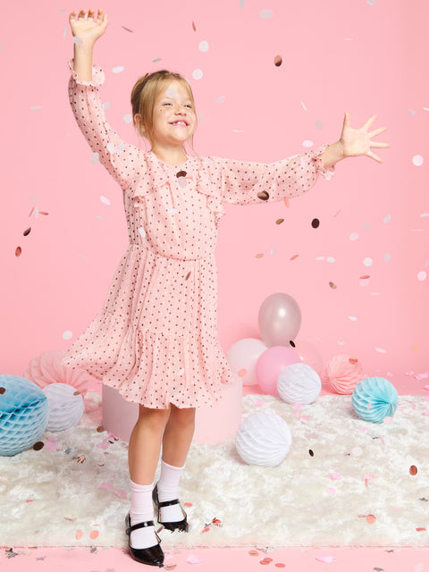 Sinsay Girl's Pink Polka Dot Dress | Sinsay In Lebanon