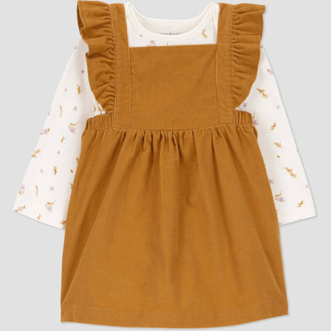 Carter's Just One You Baby Girl's Brown Ruffle Floral Print Dress | Carter's Just One You In Lebanon