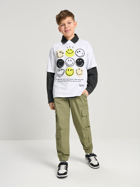Sinsay Boy's Khaki Green Cargo Pants | Sinsay In Lebanon