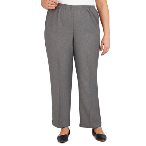 Alfred Dunner Women’s Gray All-Day Comfort Elastic-Waist Trousers | Alfred Dunner in Lebanon