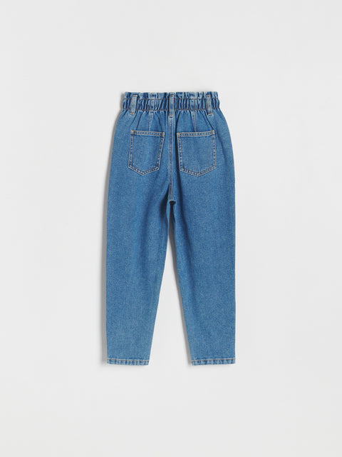 Reserved Girl's Blue Ripped Knees Baggy Jeans | Reserved In Lebanon