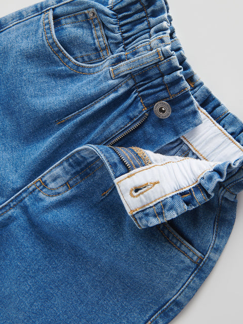 Reserved Girl's Blue Ripped Knees Baggy Jeans | Reserved In Lebanon