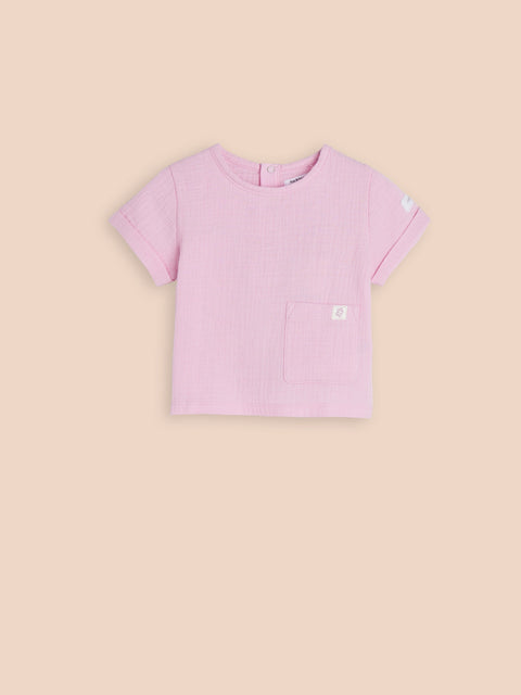 Sinsay Baby Girl's Pink Round Neck T-shirt | Sinsay In Lebanon