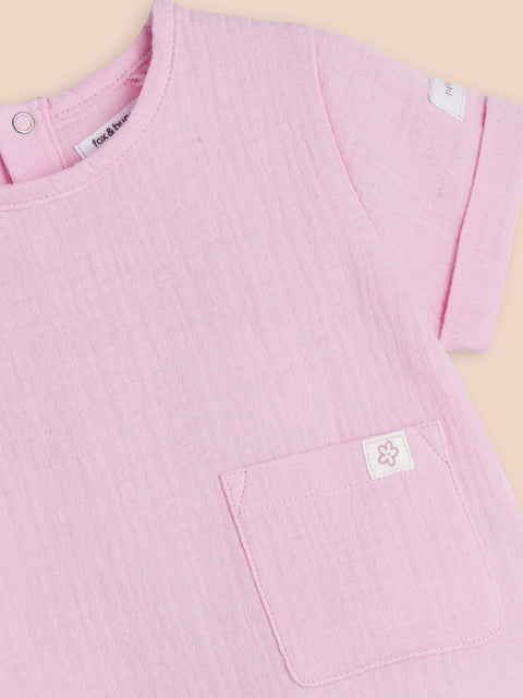 Sinsay Baby Girl's Pink Round Neck T-shirt | Sinsay In Lebanon