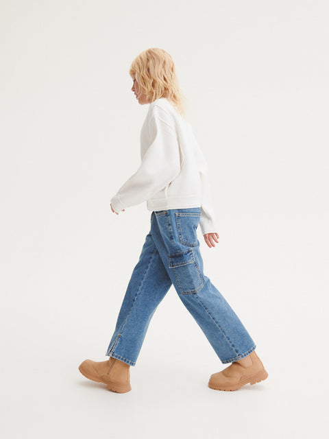 Reserved Girl's Blue Cargo Jeans | Reserved In Lebanon