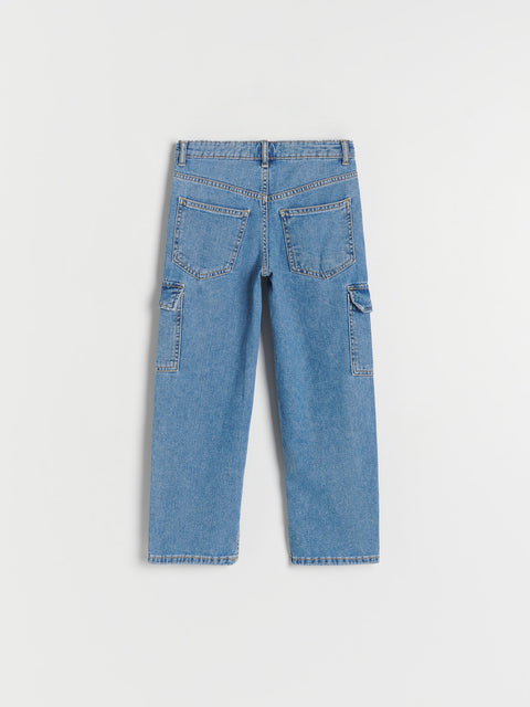 Reserved Girl's Blue Cargo Jeans | Reserved In Lebanon