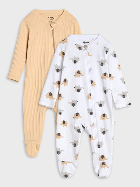 Sinsay Baby Boy's Beige /White 2 pack Overall   | Sinsay in Lebanon