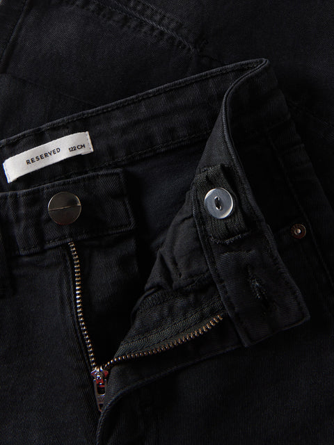 Reserved Girl's Black Flare Jeans With Hem Splits | Reserved In Lebanon