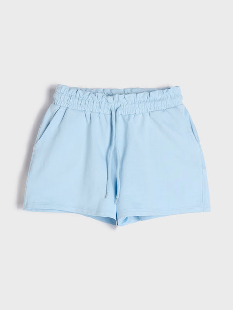 Sinsay Girl's Light Blue Elastic Waist Short|Sinsay In Lebanon