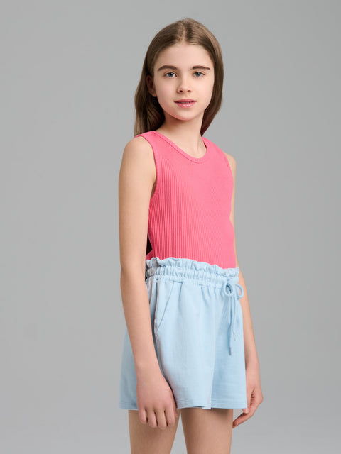 Sinsay Girl's Light Blue Elastic Waist Short|Sinsay In Lebanon