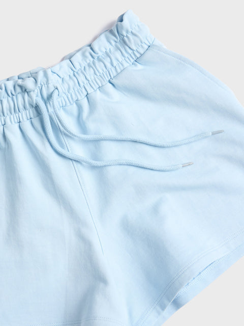Sinsay Girl's Light Blue Elastic Waist Short|Sinsay In Lebanon