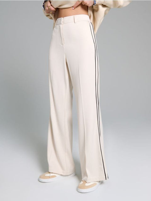 Sinsay Women's Light Beige Pressed crease Trousers |Sinsay  in Lebanon