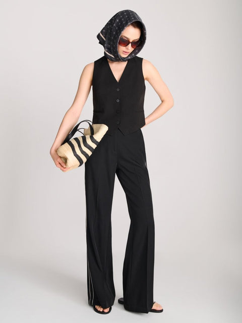 Sinsay Women's Black Pants With White Arrows | Sinsay In Lebanon
