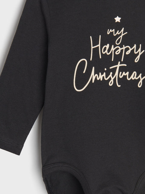 Sinsay Baby's Black My Happy Christmas Bodysuit | Sinsay In Lebanon