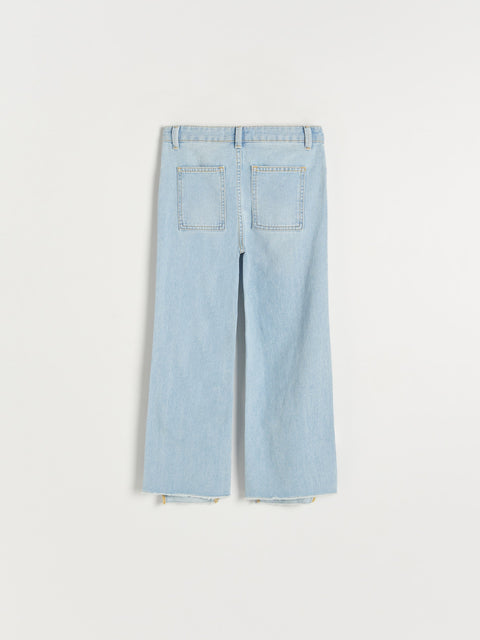Reserved Girl's Light Blue Distressed Straight Leg Jeans | Reserved In Lebanon