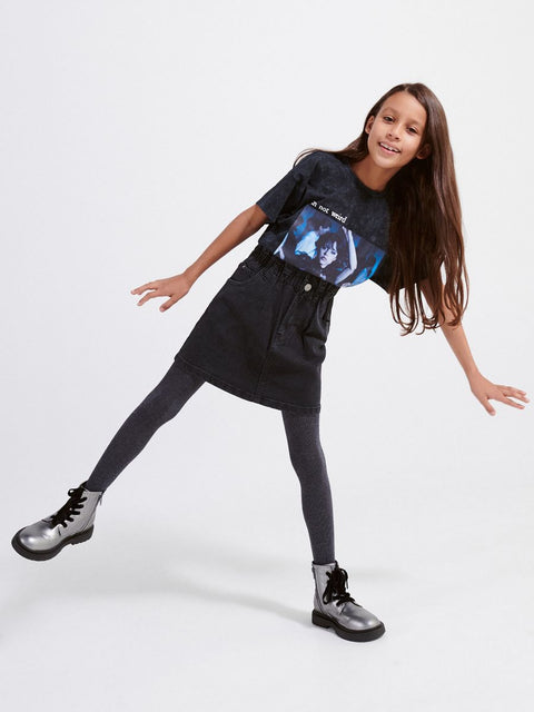 Reserved Girl's Black Denim Skirt |Reserved In Lebanon