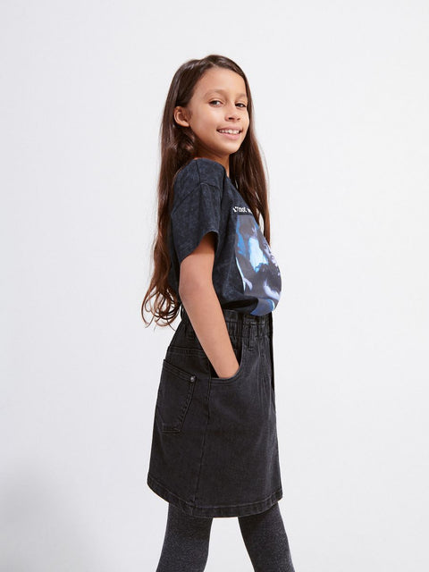 Reserved Girl's Black Denim Skirt |Reserved In Lebanon