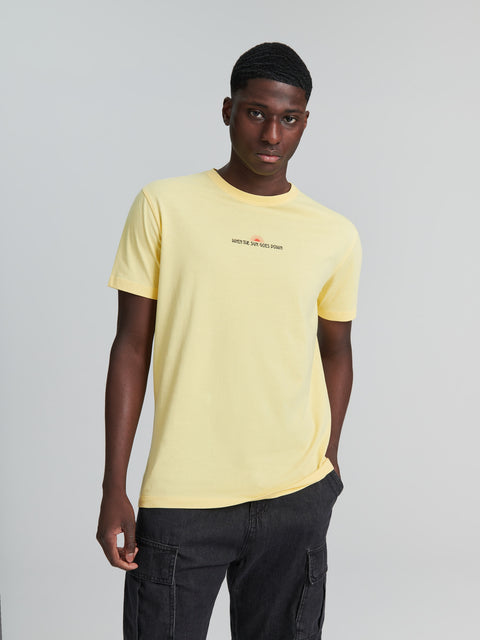 Sinsay Men's Yellow Printed  T-shirt | Sinsay in lebanon