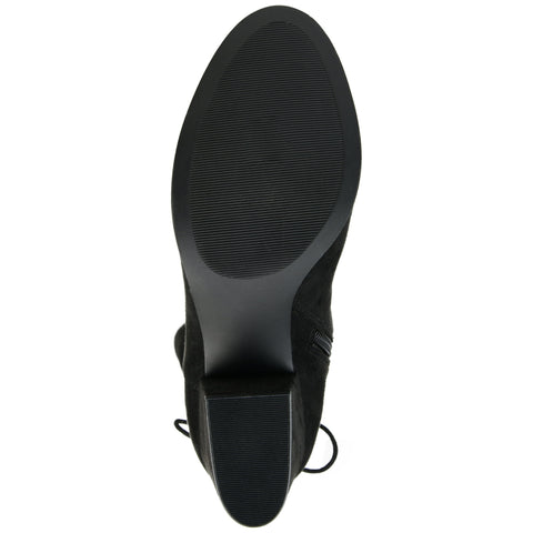Journee Women's Black Leeda Tru Comfort Foam Block Heel Boots |Journee in Lebanon