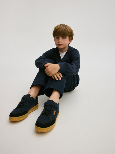 Reserved Boy's Navy Trainers With Velcro Fastening Sneakers | Reserved In Lebanon