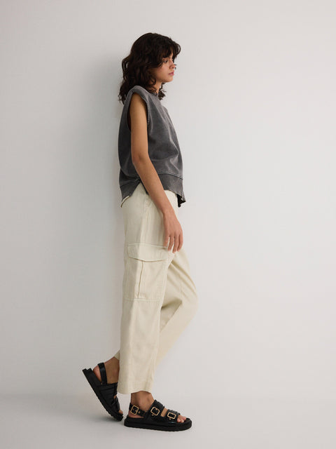 Reserved Women's Light Beige Cargo Pants | Reserved In Lebanon