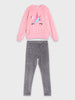 Sinsay Girl's Pink & Grey Printed 2 Pieces Pajama Set | Sinsay In Lebanon