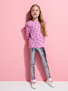 Sinsay Girls purple floral blouse AYA