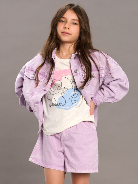 Sinsay Girl's Purple Denim Shorts | Sinsay in Lebanon