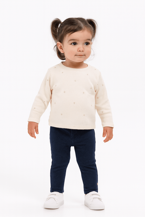POMPdeLUX Girl's Blue Straight Jeans |POMPdeLUX in Lebanon