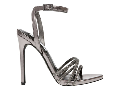 Steve Madden Women's Pewter Synthetic Lara Sandal | Steve Madden In Lebanon