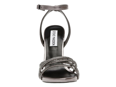 Steve Madden Women's Pewter Synthetic Lara Sandal | Steve Madden In Lebanon