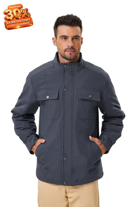 Hawke & Co Men's Dark Gray Cortland Flannel Lined Soft Shell Jacket|Hawke & Co In Lebanon