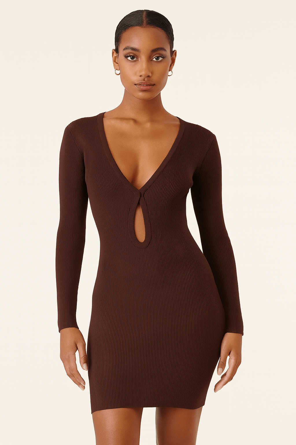 LeGer Women's Brown Long-Sleeve Dress| LeGer in Lebanon
