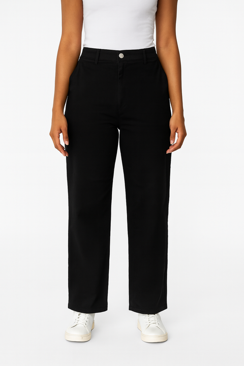 Forever 21 Women's Black High Rise Wide Leg Jeans | Forever 21 In Lebanon