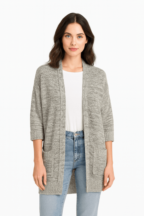 Sublevel Women's Grey Knitted Cardigan | Sublevel In Lebanon