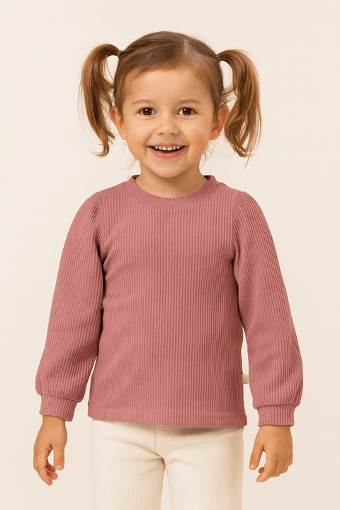 POMPdeLUX Girl's Dark Purple Long Sleeve  Blouse | POMPdeLUX in Lebanon