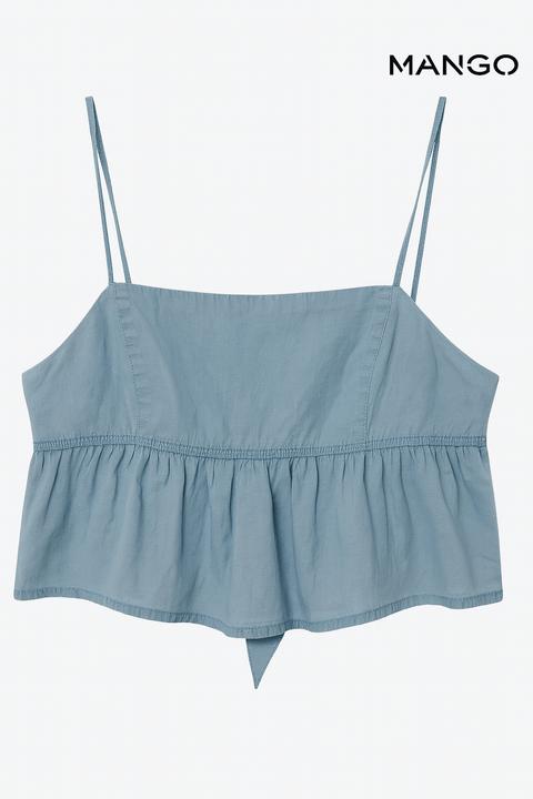 Mango Women's Denim Sleeveless Top | Mango in Lebanon