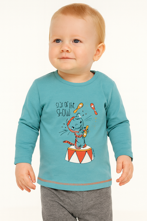 S.Oliver Baby Boy's Mint Long-Sleeve Blouse |S.Oliver in Lebanon