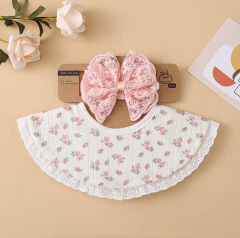 Super soft bibs headbands set for toddlers