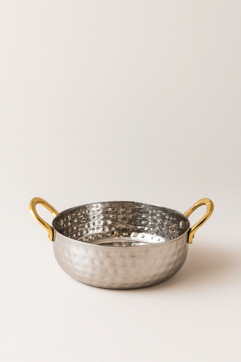 Lucky Tiger Stainless Steel Hammered Metal Serving Bowl (9201)