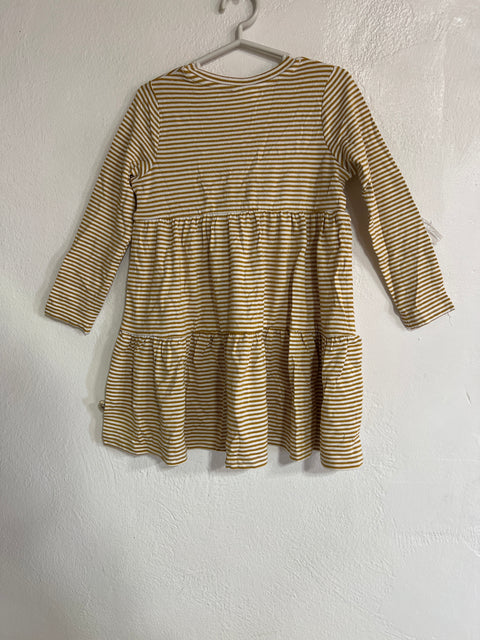 POMPdeLUX Baby Girl's Mustard Striped Dress |POMPdeLUX in Lebanon